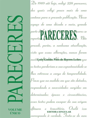 cover image of Pareceres